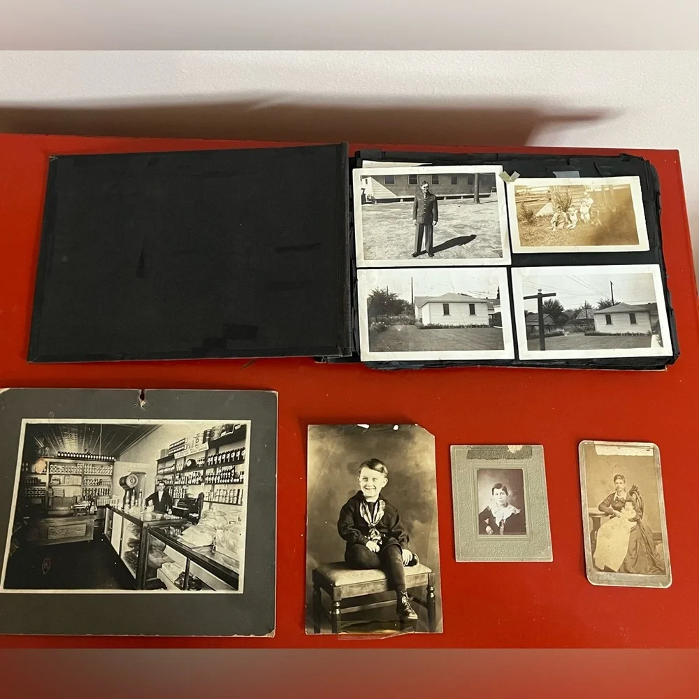 Vintage Black/White Photography Collection dated 1900’s-40’s few cabinet cards - Picture 1 of 16